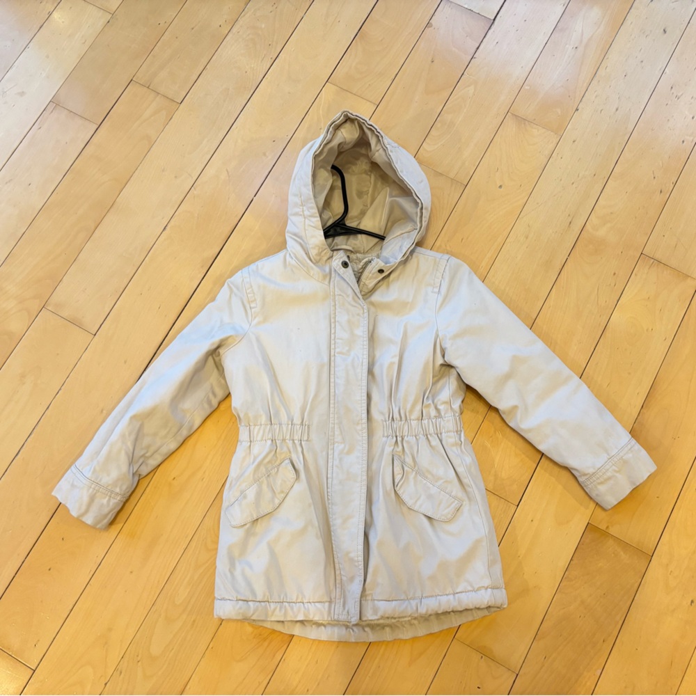 GAP Kids Beige Hooded Raincoat